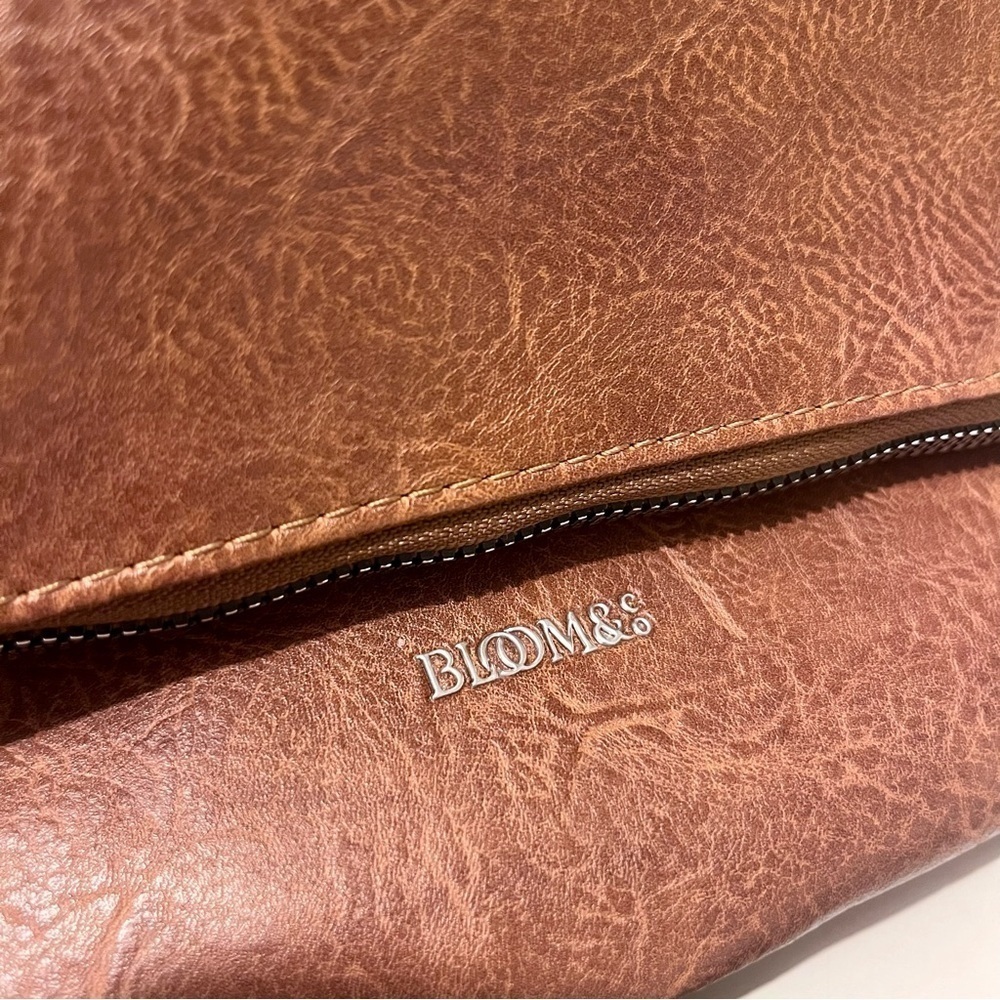 Bloom & Co Purse Matilde Tan shoulder bag medium faux leather Women feminine - Picture 4 of 9